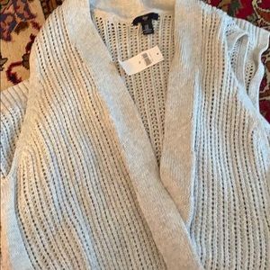 Gray long sleeveless sweater vest New